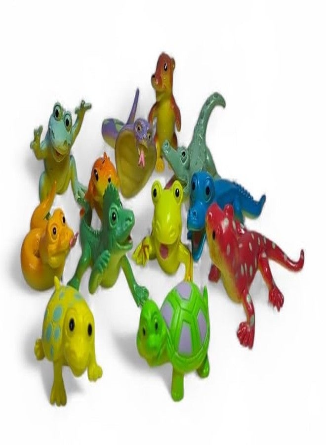 DIMAZO Small Kids Sea & Wild Animal Toys Sets for Fun, Educational, Spark Imagination and Learning (Multi Choice Sets) (Crocodiles & Frogs) 12pcs - Image 2